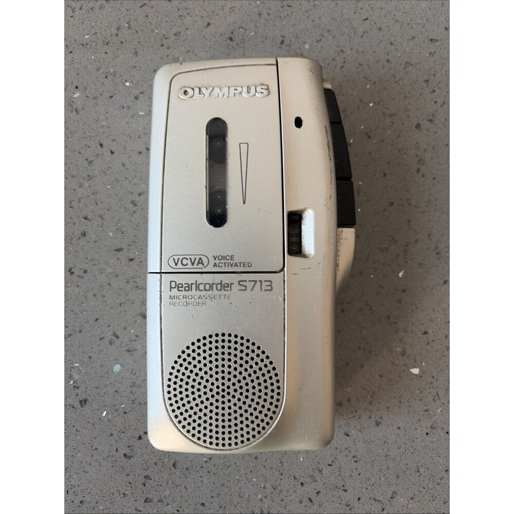 TESTED! Olympus Pearlcorder S713 Handheld Microcassette Recorder VCVA Vintage